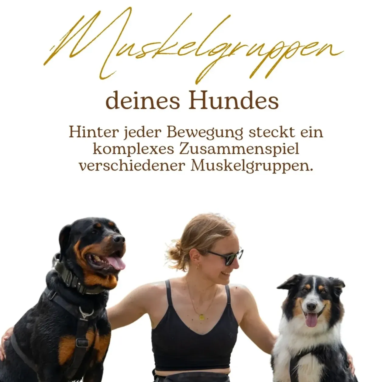 Annika mit zwei Hunden